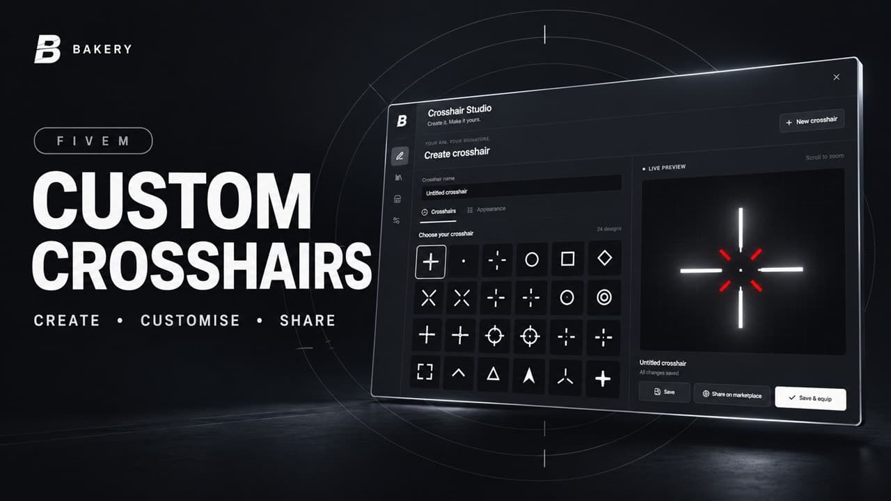 [QBCore | QBX | Standalone] Crosshair Creator
